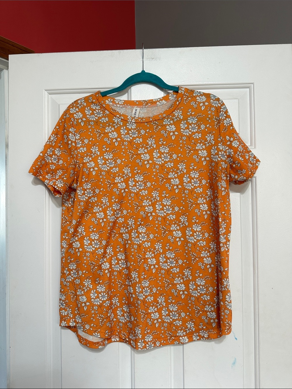 Tickled teal floral tee